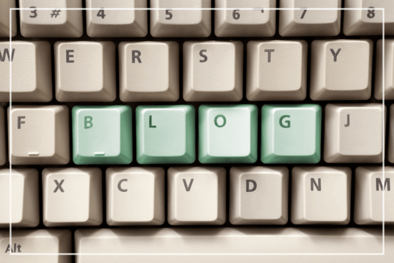 picture of keyboard with word blog